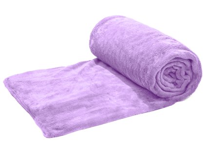 Hřejivá deka VIOLET světle fialová 200x220 cm z mikroflanelu