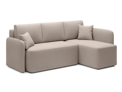 Béžová sedací souprava HADSON s praktickým rohovým uspořádáním