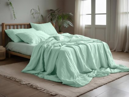 Musselin-Bettwäsche MUSSARI mint