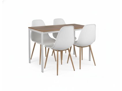 Jídelní set RAMOD a OSAKA bílý dub pro moderní kuchyně