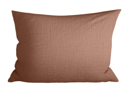 Světle hnědý mušelínový povlak MUSSARI 70x90 cm na velký polštář