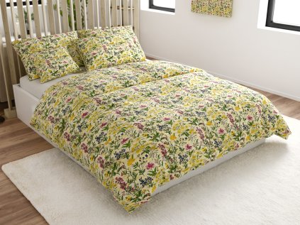 Krepp-Bettwäsche HERBELLE bunt