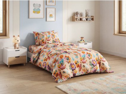 Dětské povlečení z mikrovlákna PONYBLOOM barevné