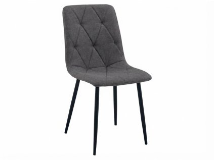 Dunkelgrauer Stuhl LIBRA STONE GREY mit schwarzen Beinen