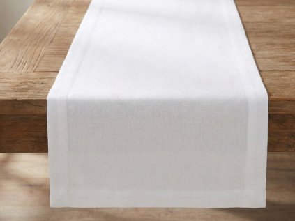 Stylový bavlněný běhoun WHITANO bílý ze 100% bavlny