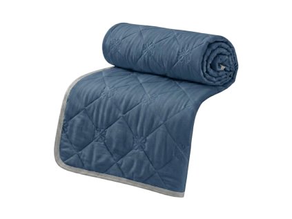 Kühle Sommerdecke ELARIA, dunkelblau