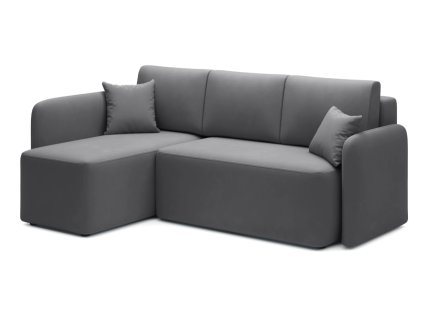 ANGEBOT Dunkelgraue Ecksofa HADSON rechte Ecke II. Wahl