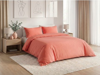 Baumwoll-Bettwäsche CALMORA rosa