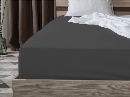 Jersey prostěradlo BASIC tmavě šedé 90 x 200 cm pro pohodlný spánek