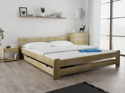 Postel Laura 180 x 200 cm, borovice (Lattenrost Ohne Lattenrost, Matratze Ohne Matratze)