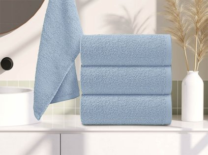 Kinderhandtuch Bella blau 30x50 cm aus hochwertiger 100% Baumwolle