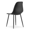 Víceúčelová černá židle OSAKA ke stolu do kuchyně, pracovny nebo obýváku