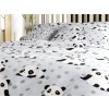 Povlečení z mikrovlákna PANDA šedé do moderní ložnice