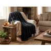 Mikrofleece-Decke SOFT, schwarz