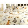 Dětské povlečení COLORED CATS PURE krémové z kvalitní bavlny