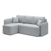 Světle šedá rohová sedací souprava HADSON s moderním designem