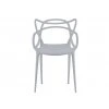 Hellgrauer Kunststoffstuhl KATO