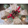 LED Weihnachtsdekoration GESCHENK Höhe 24cm, gold