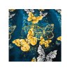 Mikroplyšové prostěradlo ZLATÝ A BÍLÝ MOTÝL tmavě zelené, měkké a hřejivé