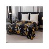 Elegantní černý přehoz na postel GOLD BUTTERFLY s moderním designem
