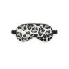 Škraboška na spaní SLEEPY LEOPARD, černá, jemná polyesterová tkanina, elastický pásek, pohodlí a klidný spánek.