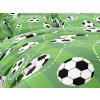 Sportovní povlečení FOTBALL TIME zelené s hravým vzorem míčů
