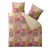 Zelené povlečení z Renforcé bavlny AMERA s pestrým patchwork vzorem