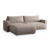 Beige ausziehbares Ecksofa TAFIRA, beidseitig
