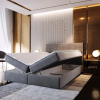 Gepolstertes Boxspringbett GLORIEN 180x200 cm purpur