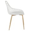 Jídelní židle MALAGA bílá – odolná plastová konstrukce s dřevěnými nohami