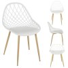 Moderní jídelní židle MALAGA bílá – stylový doplněk na terasu