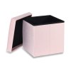 Luxusní sametový taburet CUBEXO VELVET M růžový – stylový a praktický