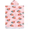 Plážové pončo STRAWBERRIES růžové 80x145 cm s motivem jahod