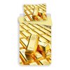 Povlečení GOLD žluté z mikrovlákna s motivem zlatých cihel