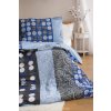 Moderní polybavlněné povlečení CIRCLES BLUE modré s kruhovým vzorem