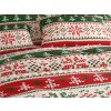 Povlečení FROSTED CHRISTMAS – vánoční barevný vzor s pleteným efektem