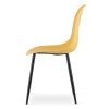 Praktická sada 2 ks hořčicových židlí OSAKA s černými nohami do moderního interiéru