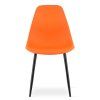 2er Stuhl-Set orange OSAKA mit schwarzen Beinen