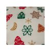 Flanelové povlečení HOLLY krémové – zimní mikrovlákno s motivem perníčků