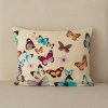 Flanelový povlak na polštář VIVA BUTTERFLY krémový 40x50 cm s motivem motýlů