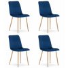 Sametová židle LAVA modrá do jídelny i pracovny