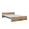 Bett IKAROS DOUBLE 140 x 200 cm, Eiche Artisan/grau