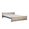 Bett IKAROS DOUBLE 140 x 200 cm, Eiche Sonoma/Grau