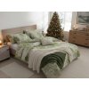Povlečení SERAVINE zelené s listovým vzorem z Renforcé bavlny