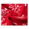 Vánoční přehoz SNOWFALL červený s dekorem sněhových vloček na postel