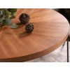 Stylový kulatý stůl AMADEO 100x100 cm do jídelny, dekor ořech