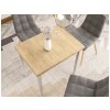 Moderní rozkládací stůl FLIP 80x80 cm dub Cremona, bílá podnož
