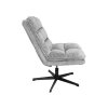 Ergonomické otočné křeslo KATANIA šedé s podnožkou pro odpočinek