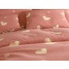 Povlečení ORANGE HEART růžové – mikrovlákno se vzorem srdíček