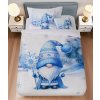 Bettwäsche aus Mikrosatin BLUE GNOME weiß + Kissenbezug 45 x 45 cm gratis